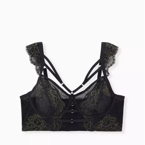 Torrid Strappy Lurex Lace Underwire Bra - Picture 6 of 7